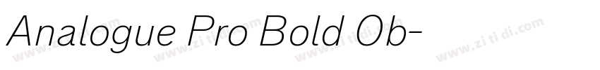 Analogue Pro Bold Ob字体转换